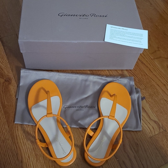 Gianvito Rossi Women's Orange Sandals - Picture 9 of 10